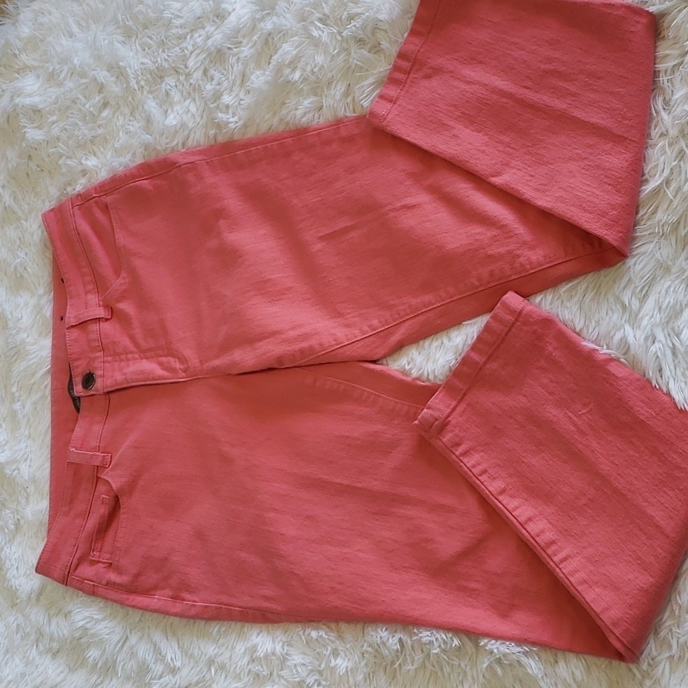 Christopher & Banks Signature Slimming Cropped Ankle Jeans, Pink Size 6 Stretch - Picture 2 of 4